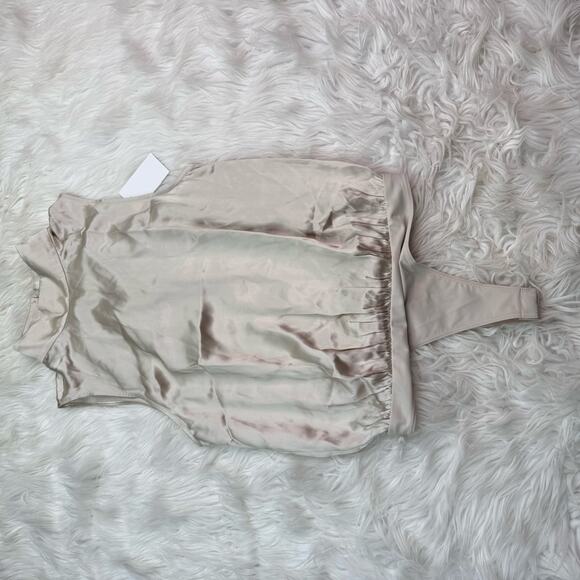 Cami NYC Delancey Silk Bodysuit Size S Oat NWT Classic Old Money European Summer - Picture 5 of 16